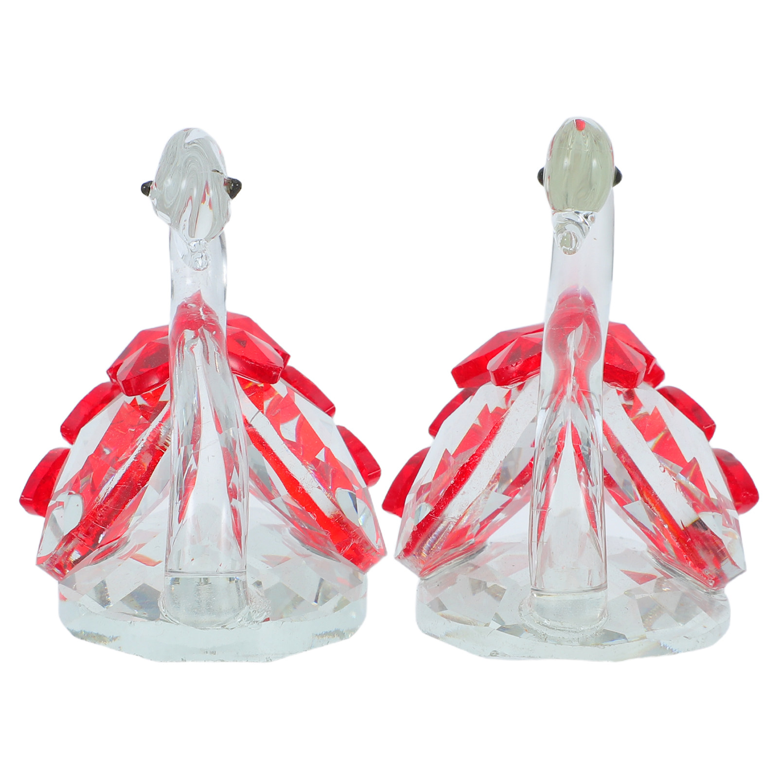 Paper Weight Crystal - 2Pcs Crystal Couple Swan Statues Lover