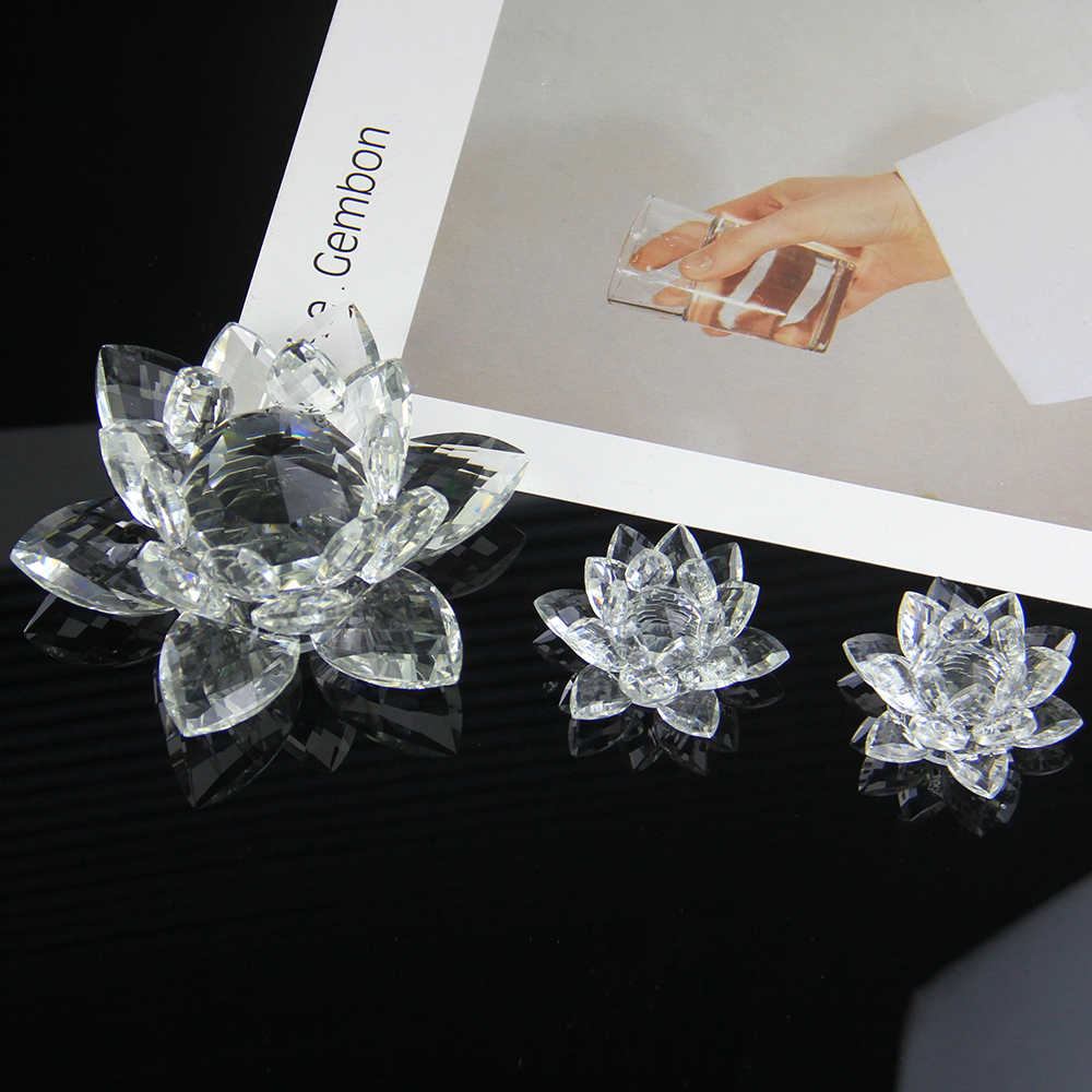 60mm-200mm Crystal Swan Lotus  - đánh giá và giá Book Weight Glass