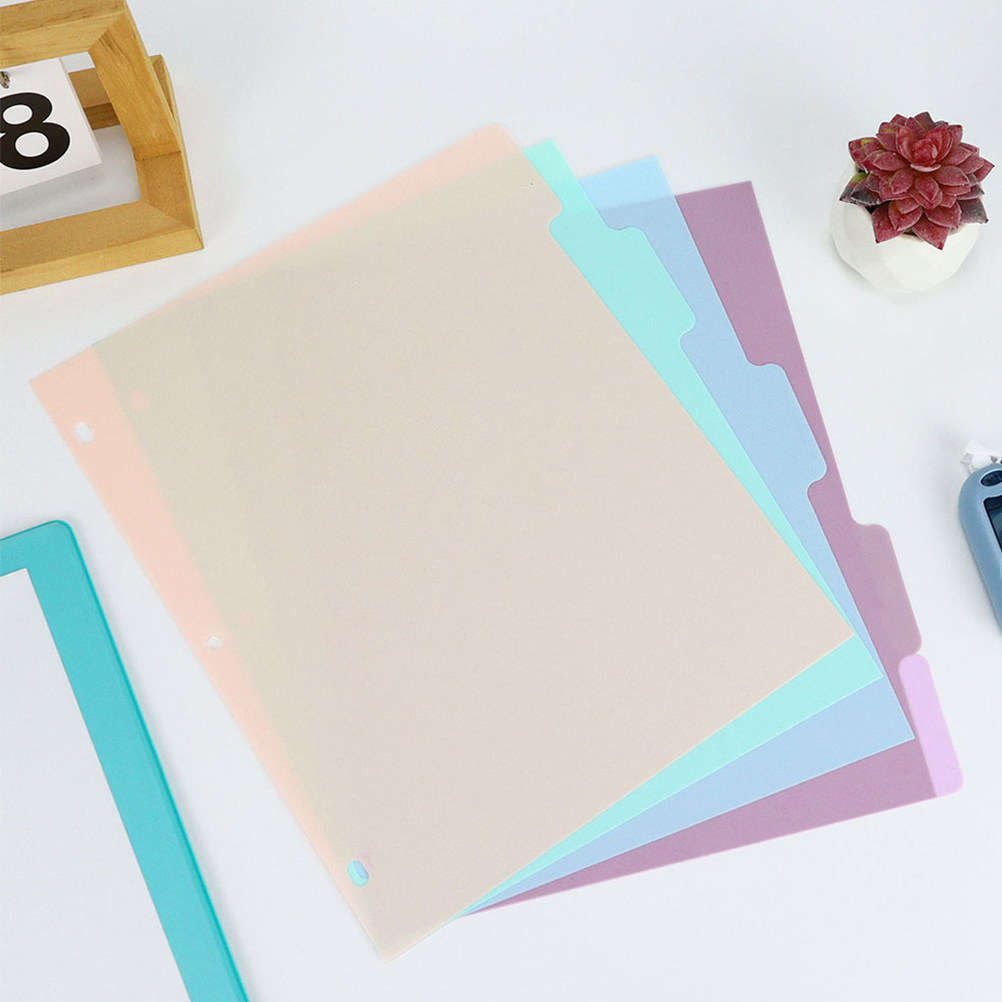 1Set Frosted PP Binder Divider - đánh giá và giá Tab Divider A4
