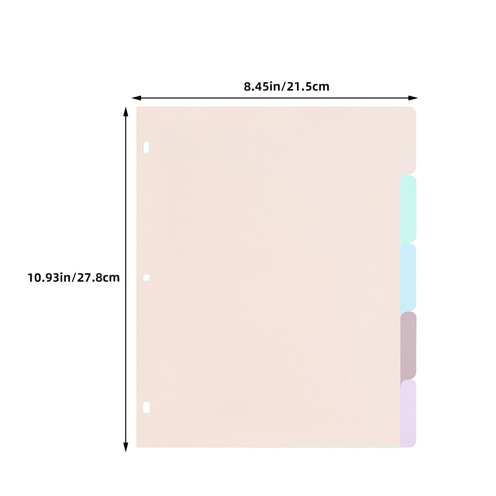 1Set Frosted PP Binder Divider - đánh giá và giá Tab Divider A4