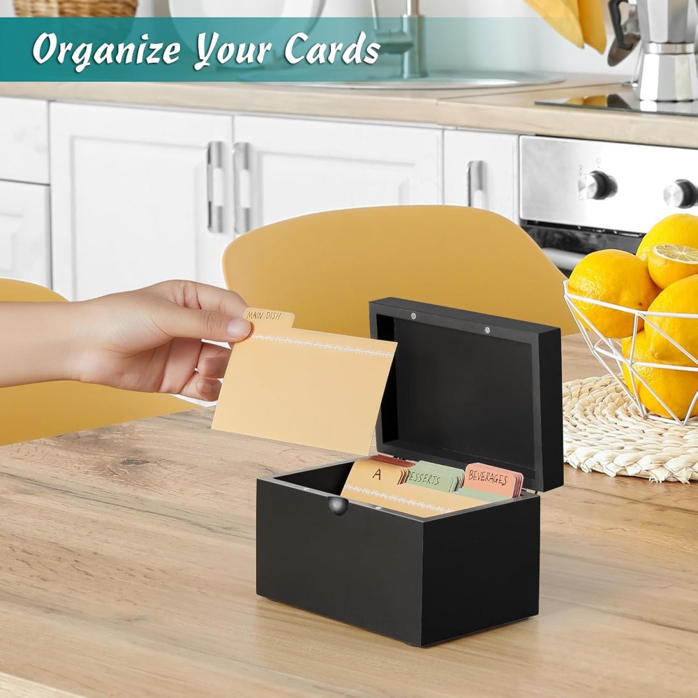 Wooden 3x5 Index Card Holder w - đánh giá và giá Card Index Box