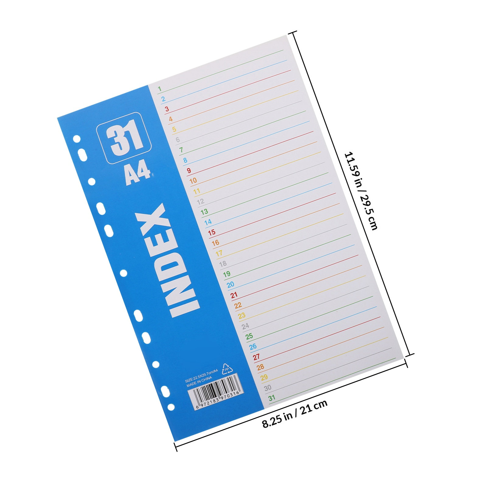 1Set Dividers A4 11-Hole Binde - đánh giá và giá Tab Divider A4