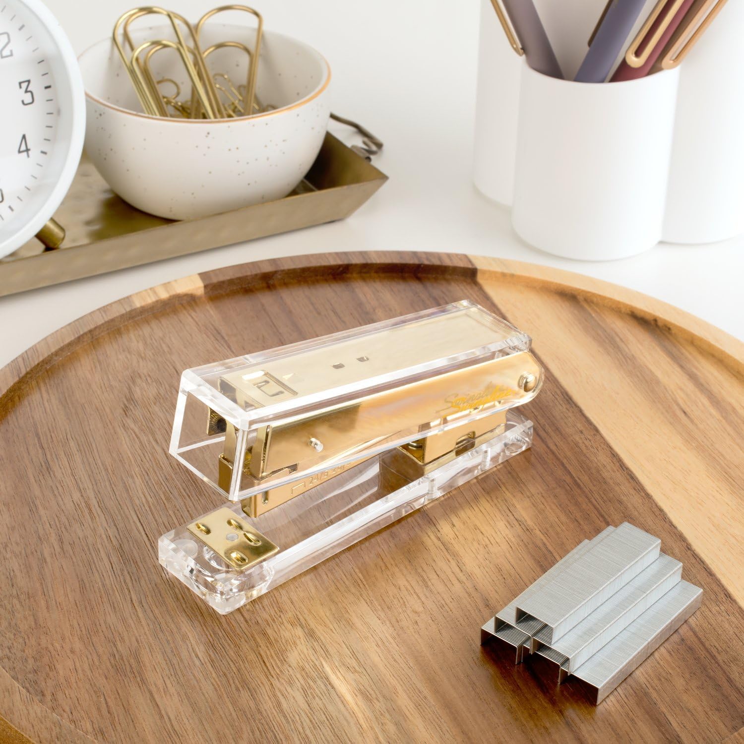 Compact Acrylic Gold Stapler,  - đánh giá và giá Stapler Half Strip