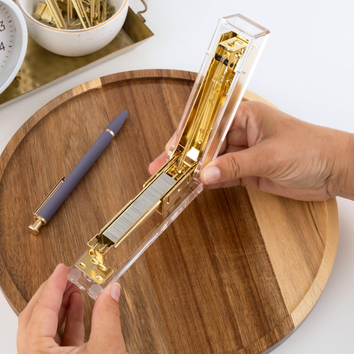 Compact Acrylic Gold Stapler,  - đánh giá và giá Stapler Half Strip