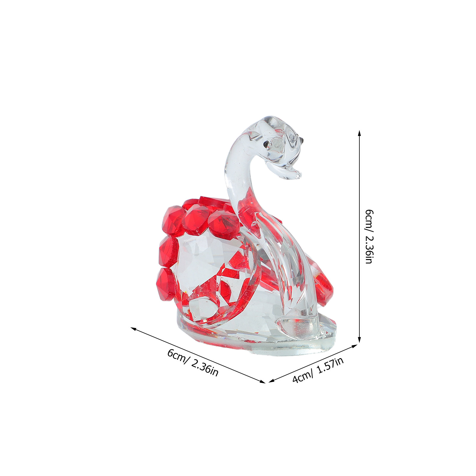 2Pcs Crystal Swan Decor Lover  - đánh giá và giá Paper Weight Crystal
