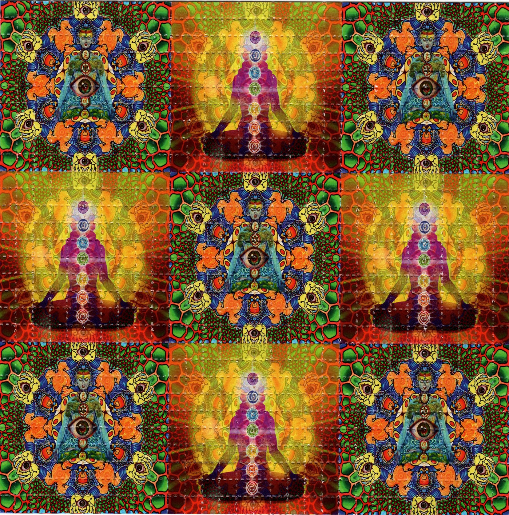 Chakras Psychedelic LSD Acid B - đánh giá và giá Ink Blotter Paper
