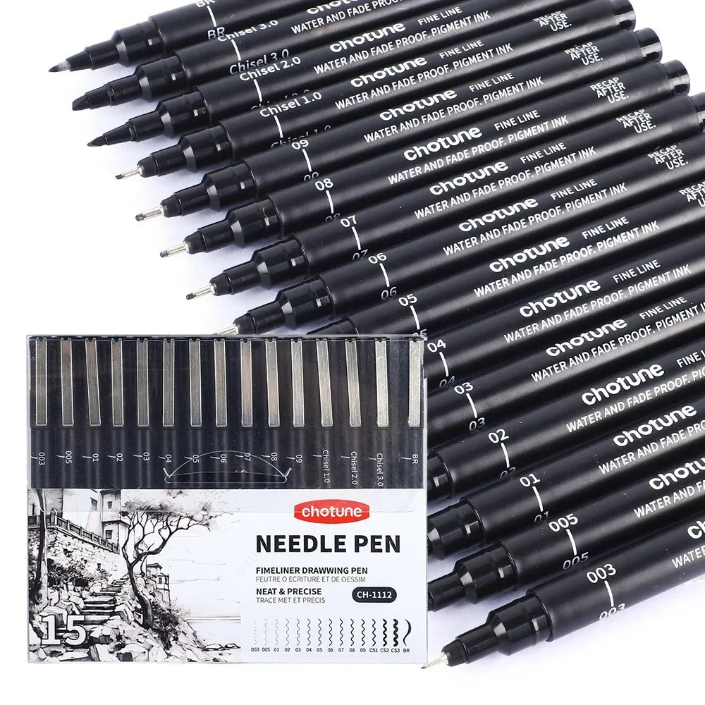 Black Micro Pens,15 Sizes,Wate - đánh giá và giá Correction Pen Fine