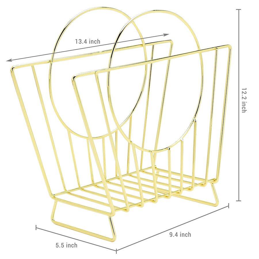 MidCentury Brass Plated Metal  - đánh giá và giá Magazine Holder Rack