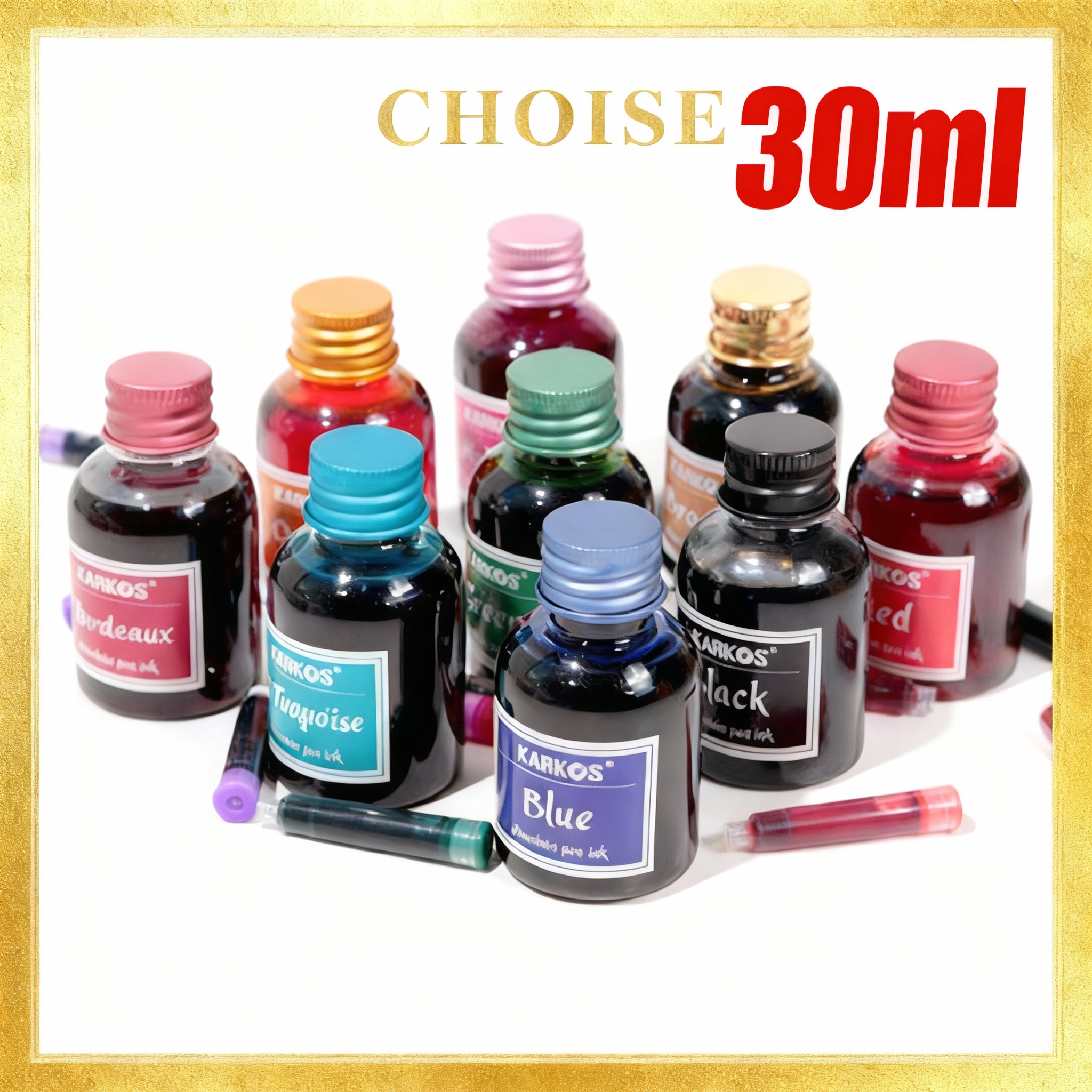 Pure Black Colorful Fountain P - đánh giá và giá Fountain Pen Bottled Ink